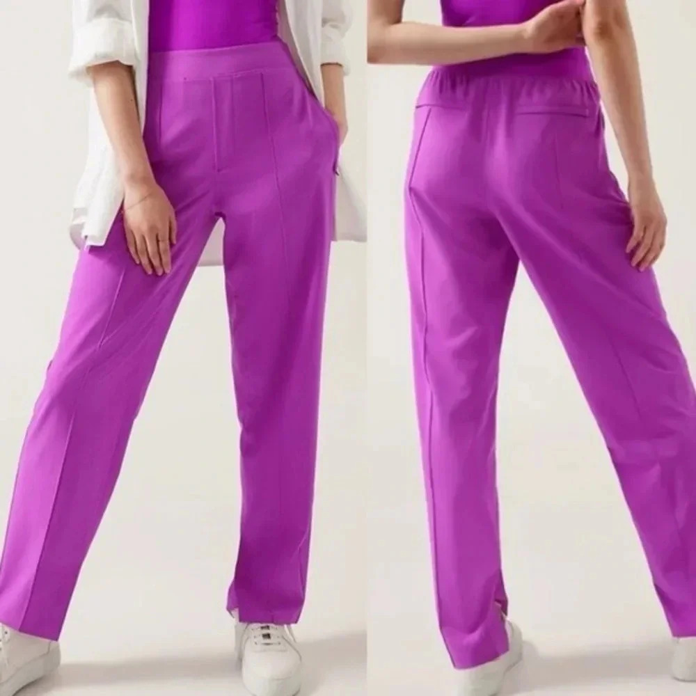 New Athleta Brooklyn Heights Vienna Slim Pant Jazzy Purple